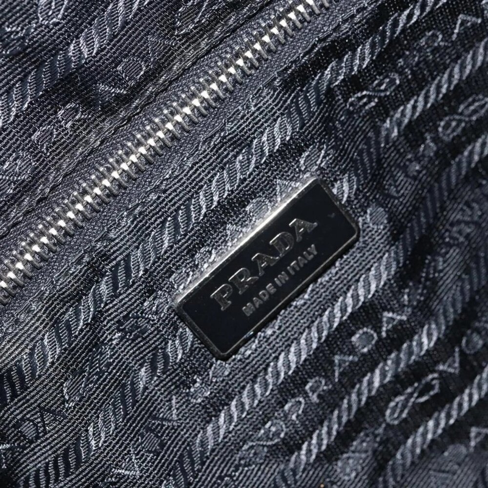 PRADA Shoulder Bag Nylon Black Silver Auth ka421 - Picture 12 of 16